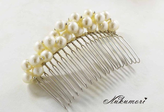 コットンパールコームa パール ヘアアクセサリー コーム レディース コットンパール Charis