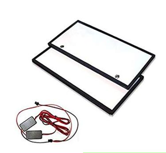 No 99 字光式 Led ナンバープレート 2枚セット 極薄8mm 全面発光 超高輝度 12v 24v 兼用 フレーム パネル 大型 Next Dream