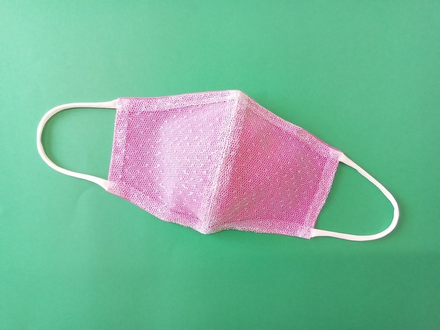 セール シルバーチュール 手染めさらしフューシャピンク 立体型マスク こだわりのマスク きさや Kisaya
