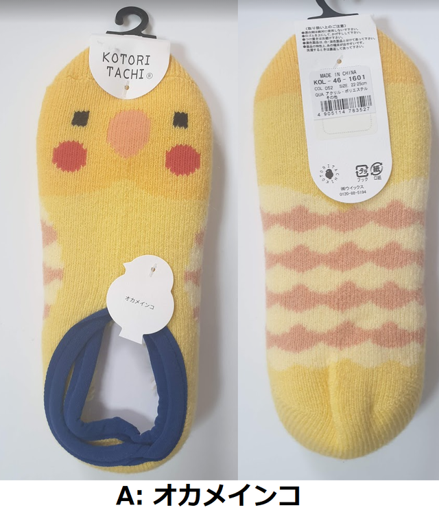 Kotoritachi あったかソックス かわいい子鳥 ルームソックス Pal Home Center