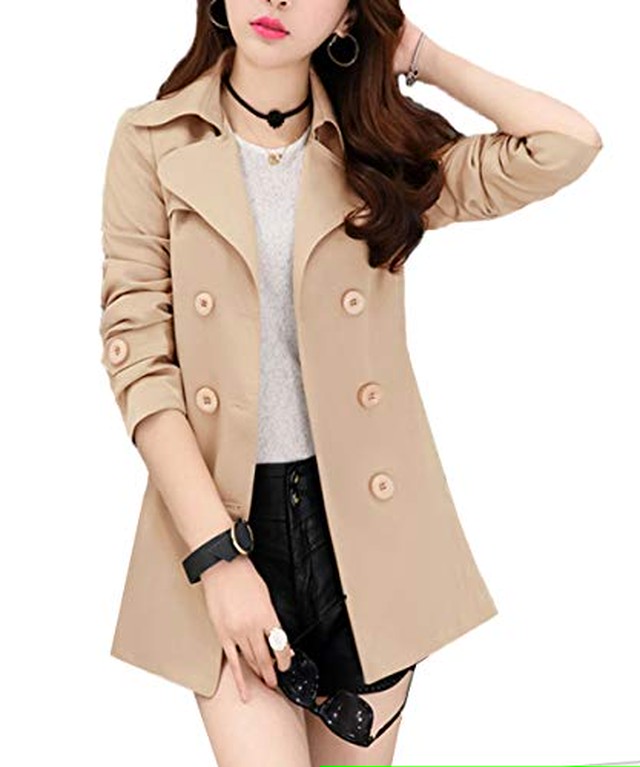 Jpcs スカイシイ 4カラー トレンチコート コート ショート丈 シンプル 韓国 きれいめ アウター レディース S 2xl Az Japan Classic Store