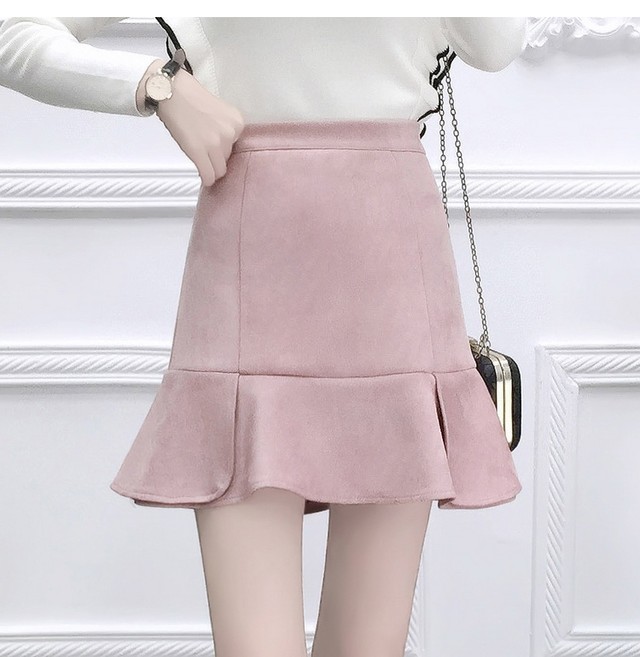 秋冬 ニット セットアップ ベロア ミニスカート 2点セット ガーリー フェミニン トップス セーター デート お出かけ 記念日 冬服 Shop Suba