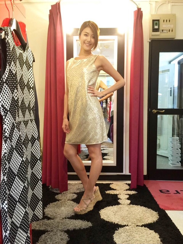 New Stefanel ゴールドスパンコールワンピース 結婚式 二次会 Patra