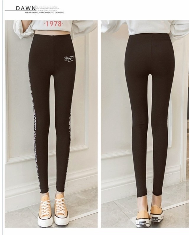 冬服 韓国 レディース トレーニングウェア レディース レギンス ライン スポーツレギンス フィットネス スポーツウェア ヨガ パンツ 運動 Basecamp49