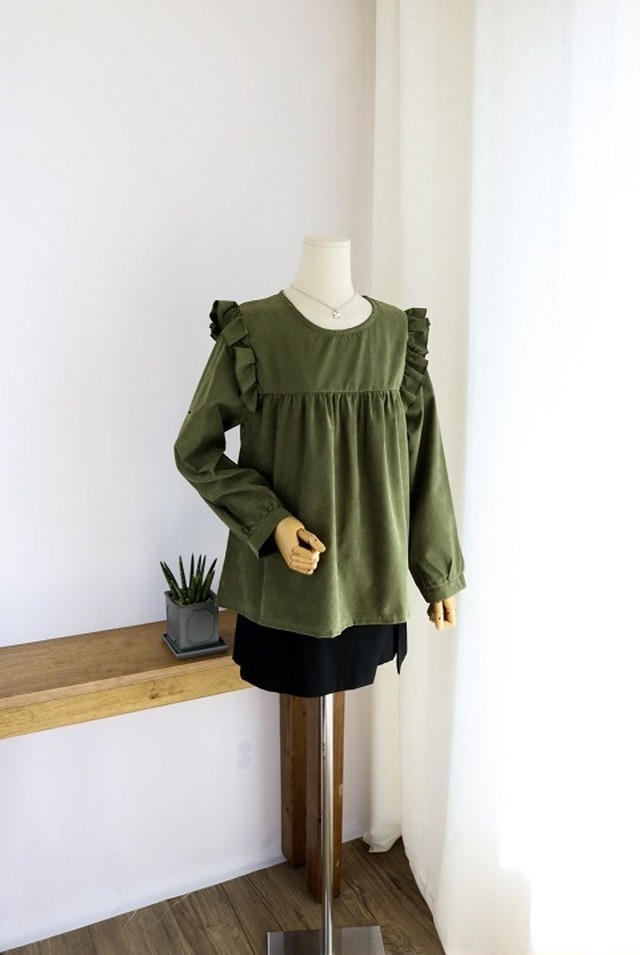 韓国レディース服 肩フリルブラウス Tree Y ｓ ツリーワイズ 韓国子供服 韓国レディース服 キッズ服