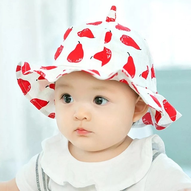 選べる3色 洋梨デザインがキュートなベビー キッズ 帽子 ハット キャップ ガールズ 女の子 子供 赤ちゃん Sweet Gift