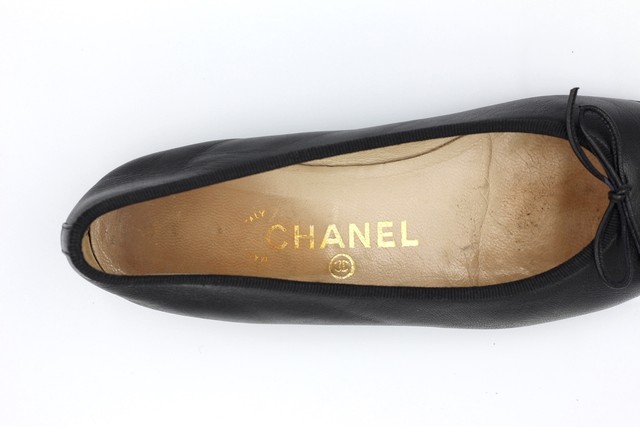 Chanel シャネル フラットシューズ 36ハーフ 23cm 婦人靴 レディースシューズ ブラック バレエシューズ ココシャネル Vivo Shoe Salon