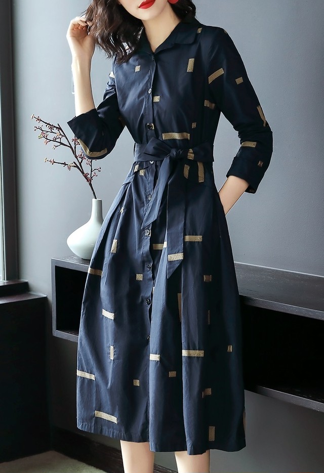 ワンピース お呼ばれ シャツワンピース お呼ばれ エレガント 結婚式 Coco