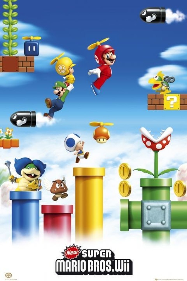 NEWスーパーマリオブラザーズWii(MARIO & LUIGI)海外ポスター