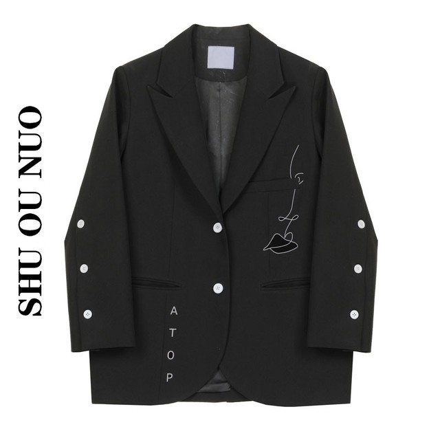 日本未発売 プリントジャケット スーツジャケット モード系 ブラックコーデ ジャケット 449 Select Shop E Bellissimo