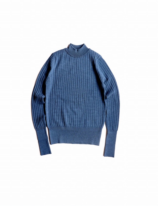 Needle Out Rib Mock Neck