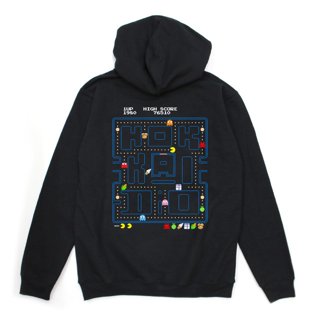 ご当地パックマン 「 Hokkaido 」パーカー ブラック (CONTROLLER 限定商品)