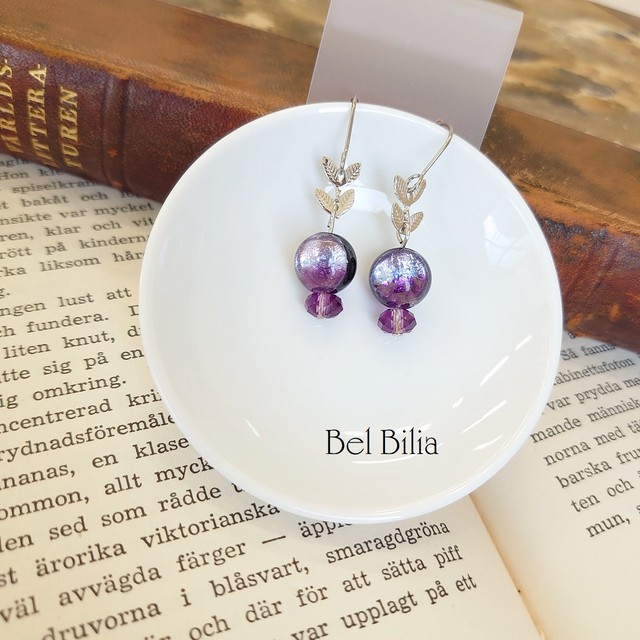 菖蒲~あやめ~蓄光ホタルピアス