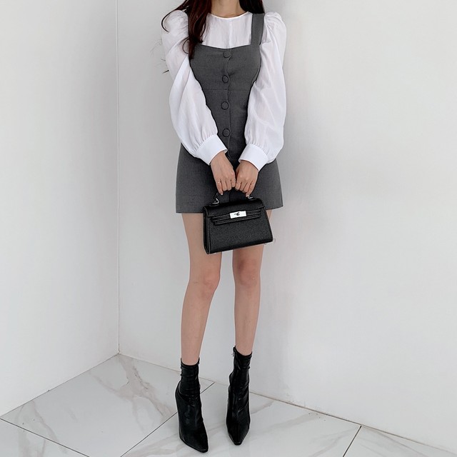 ワンピース ミニワンピ ノースリーブ ブラック グレー 黒 春 夏 春夏 ショート丈 ワンピ タイト タイトワンピース レディース ジャンパースカート ミニワンピース K O0004 My Charm マイチャーム ワンピース スカート レディースファッション 通販