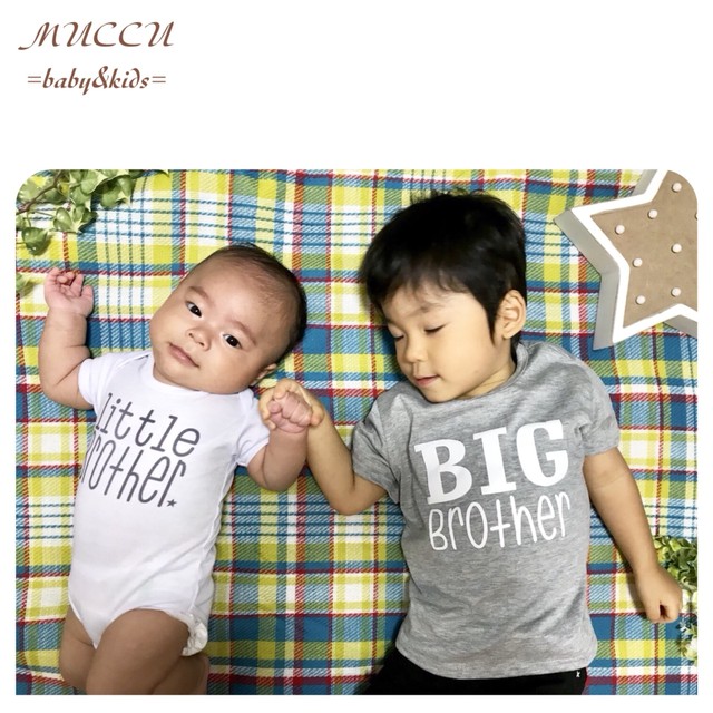 送料無料 予約販売 兄弟コーデセット Tシャツ ロンパース Tシャツ 1歳 5歳 ロンパース 0カ月 12カ月 Muccu Baby Kids
