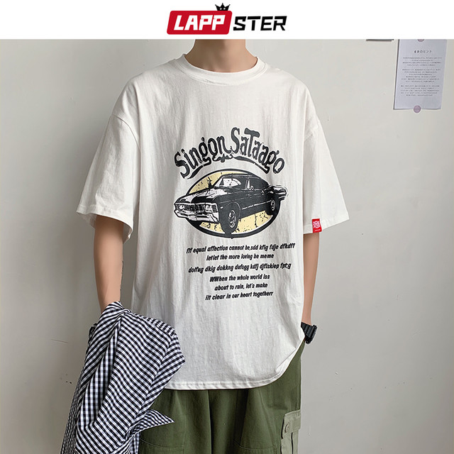 Lappster男性のグラフィックtシャツ男ヴィンテージkpopかわいいtシャツ男性eseストリートヒップホッププラスサイズ 大きめサイズ 大人ガーリー スウィート キュート カジュアル ビンテージ Lappster公式ストア Efect