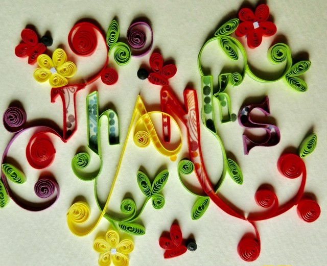 ペーパークイリング グリーティングカード ありがとう 感謝 Thanks Tan Tan Vietnam