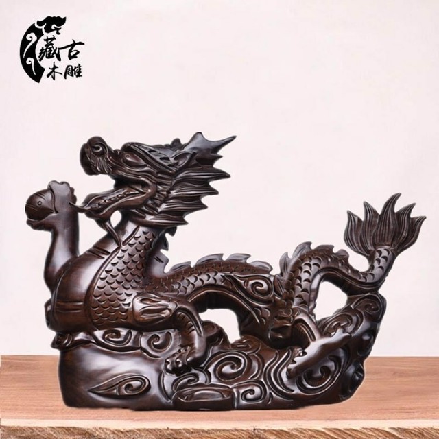 木彫り 工芸品 竜 龍 置物 創意工夫 北楽