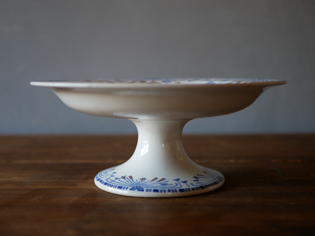 クレイユモントロー コンポティエ ケーキスタンド フランスアンティーク フランス アンティーク Mamantique