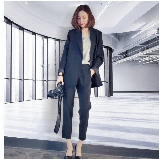 入学式 ママスーツ 大きいサイズ レディース パンツスーツ 2点セット ママスーツ 女の子 オフィス 大きいサイズ 通勤 フォーマル ｏｌ事 Basecamp49