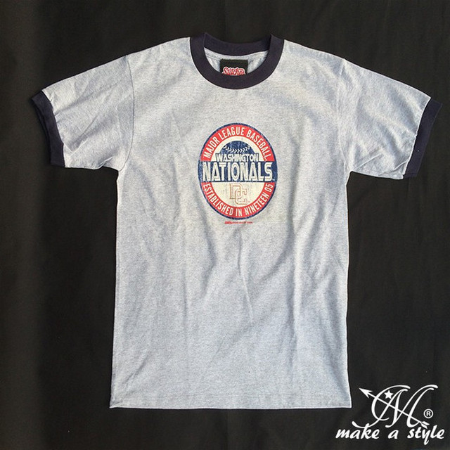 ワシントン ナショナルズ Nationals Mlb Tシャツ Tee B系 ストリート系 ヒップホップ ギャング マフィア スケーター パンク ロック Sk8 バイカー 西海岸 525 Makast