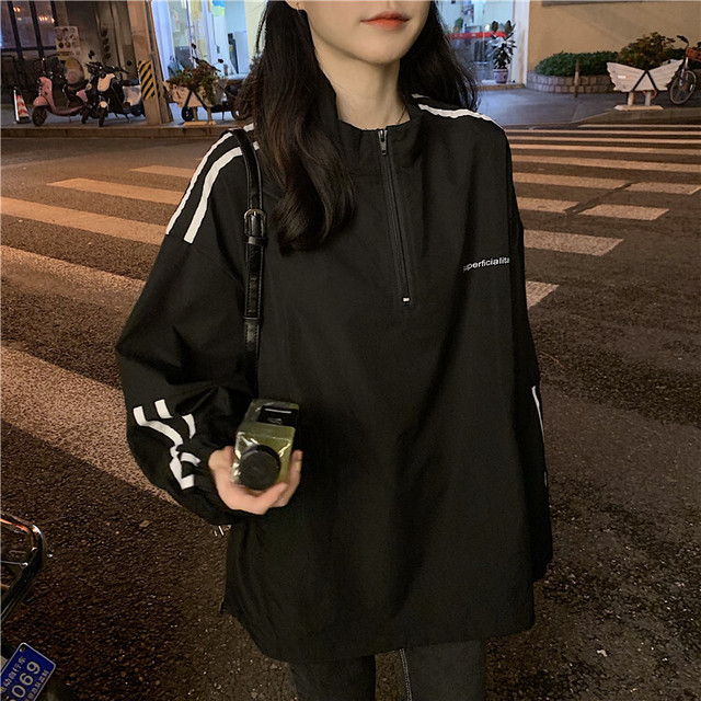 ハーフジップ プルオーバー トップス 韓国ファッション レディース 袖ライン ジャージ トレーナー スポーティー カジュアル ストリート Dtc レディースファッション通販 Mask エムエーエスケー 大人可愛い韓国ファッション