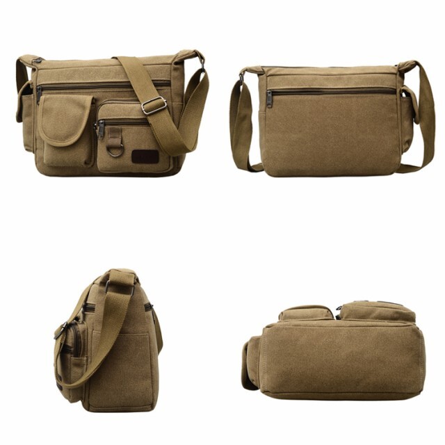 ショルダーバッグ バッグ メンズバック 斜めがけバッグ ショルダー ビジネス 大容量 旅行 出張 ミリタリー キャンバス メンズ Lalibera