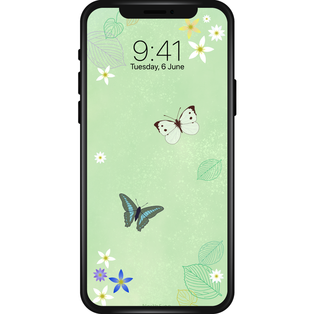 動く壁紙 森の蝶 Iphone 対応 スマホ壁紙 ケース ノースサイン