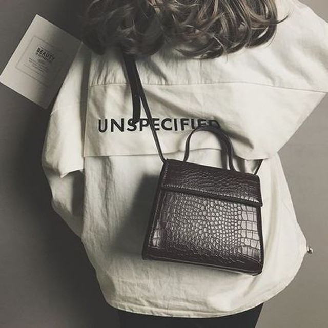 スクエアショルダーバッグ クロコ調 Sf0019 Chic1select