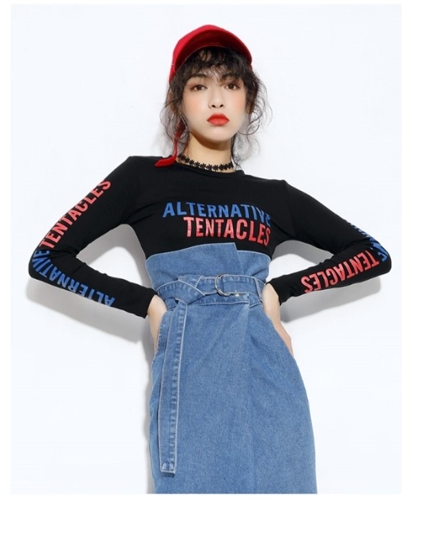 ハイウエスト ロングスカート 韓国 ファッション レディース 秋 デニムタイトスカート デニムスカート タイト タイトスカート デニム ロ Basecamp49