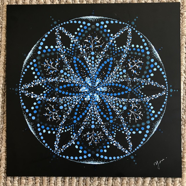 サファイヤカラー 点描画曼荼羅 ジュエリッシュ点描曼荼羅 ゆるり