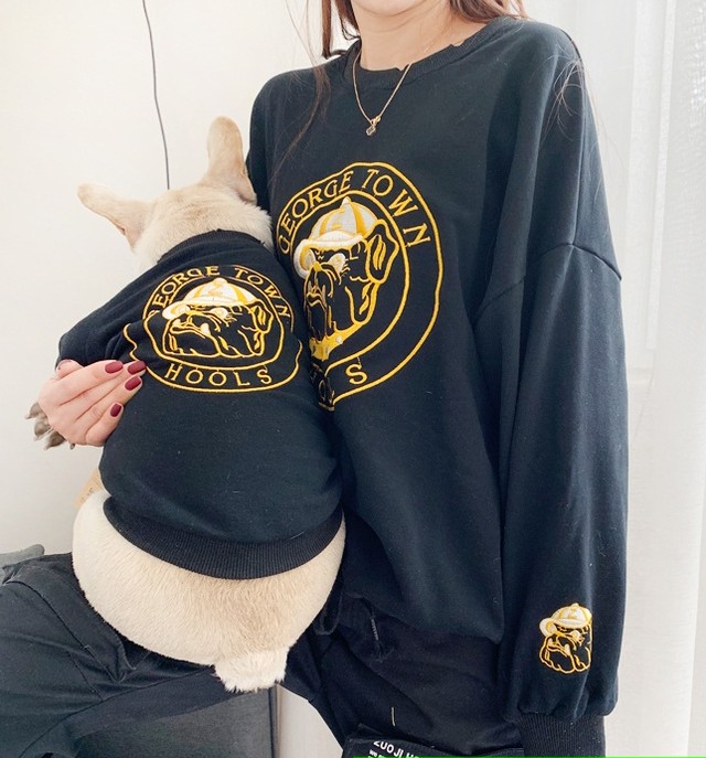 スウェット レディース ドッグウェア ペア ２枚セット ペアルック トレーナー ｔシャツ トップス おそろい ペット 犬服 長袖 韓国 Cospa Fashion
