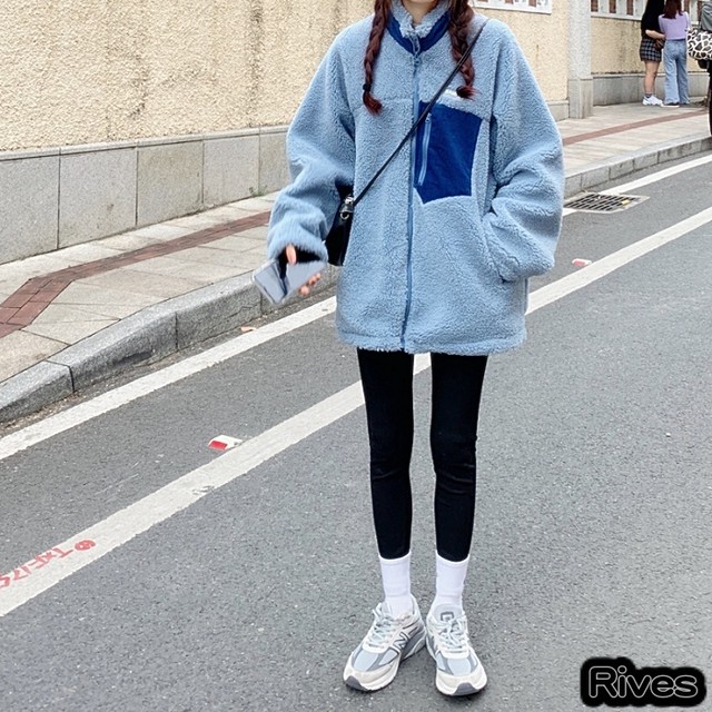 未使用 ボア レディース ストリート ボアブルゾン 韓国 原宿 ストリート系 フード ボアジャケット 古着 韓国ファッション 韓国ストリート リーブス 服 Rives 韓国 服 服 ストリート 服 通販 古着 ダンス ヒップホップ系 代 送料無料 在庫あり 即納