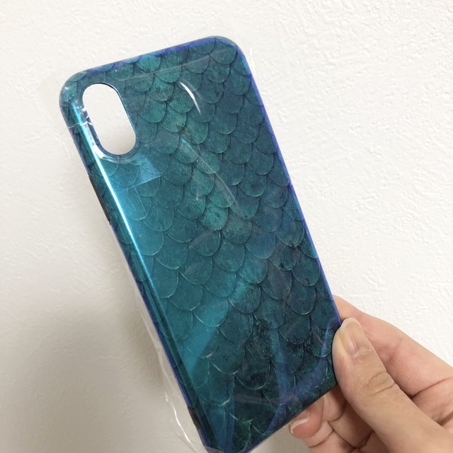 即納 送料無料 Iphone7 8マーメイドウロコ風柄 エメラルドグリーンiphoneケース ソフトケース Iphone7 8 X Xs対応 Usagi Case ウサギケース 韓国iphoneケース通販