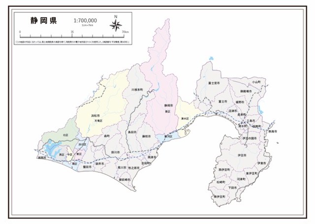 P6静岡県 新幹線 Jr 私鉄 K Shizuoka P6 楽地図 日本全国の白地図ショップ