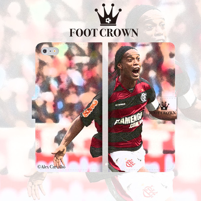 Foot Crown 限定手帳型スマホケース サッカー ロナウジーニョデザイン Iphone全機種対応 フットボールブランドfoot Crownーフットクラウン