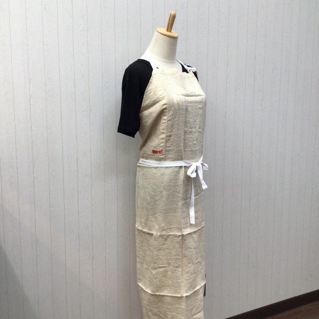 Merci エプロン Milleraies Jaune Midi