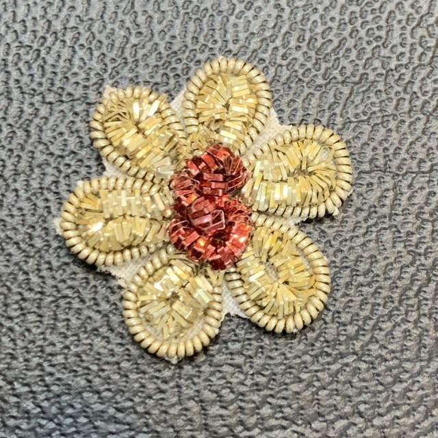 金モール刺繍ワッペン No.33(30年近く前にインドより輸入)