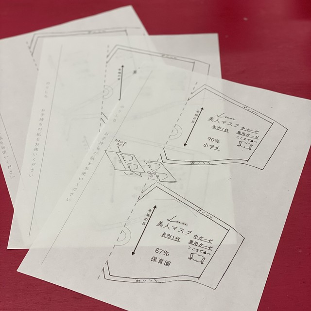 型紙 美人マスク レディースm以外の6サイズ型紙 Luu Base店