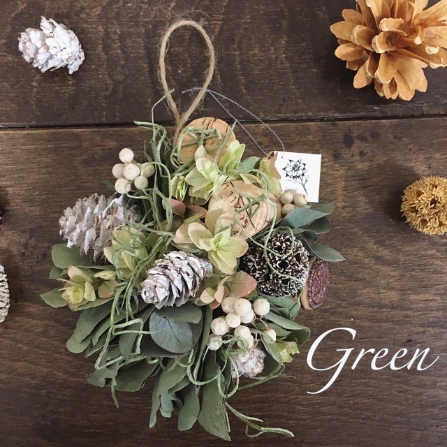 ユーカリ 葉っぱのリース Green Nigella