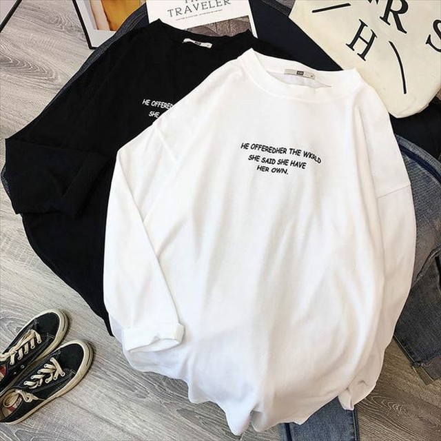 選べる種類 オーバーサイズ 長袖 Tシャツ 萌え袖 ラウンドネック ロンt トレーナー ビッグシルエット カジュアル 可愛い カットソー トップス レディース デート 10代 代 30代 40代 Laff Store 会社情報 納期の確認をお願いします