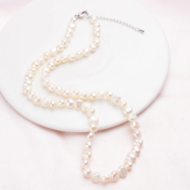 大きめ不揃いバロックパールネックレス Ac493 Irodoriina