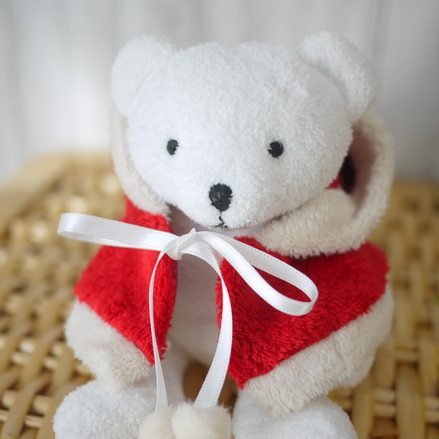 16cmぬいぐるみ服 ポンチョ 冬の赤ずきん クリスマス 兼用可 すぷりんshop ぬいぐるみ服のしたてやさん