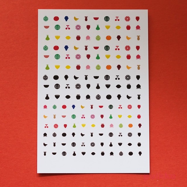 フルーツ切り絵風 ネイルシール Puikko