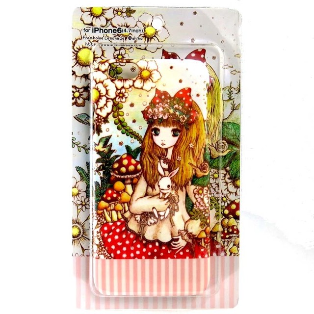 Iphoneケース 岡田 志保 うさぎと女の子 アートプラス