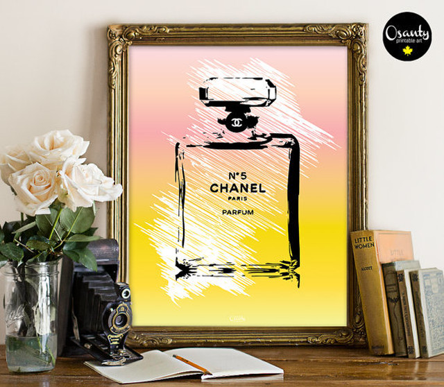A4 Chanel シャネル風 パフュームポスターno 048 Instaフォローフェス開催中 アートポスター専門店petie Acce