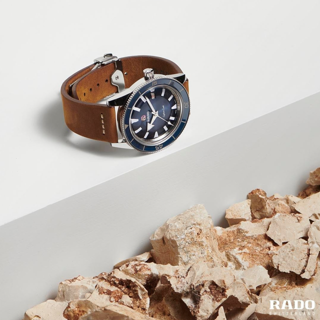【RADO ラドー】Captain Cook キャプテンクック レザーストラップ(ブルー)/国内正規品 腕時計