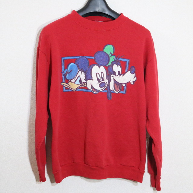 Tultex 90 S ミッキー スウェット レディース M 古着屋 Hana