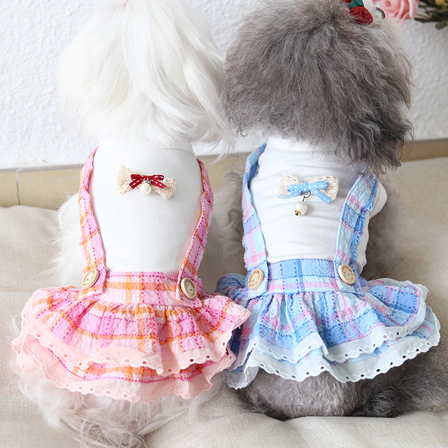 ドッグウェア 犬服 猫服 春夏 子犬 超小型犬 小型犬服 チェック柄 パステルカラー ワンピース かわいい おめかし 室内着 ドッグラン 小型犬のためのお店 Seasonz かわいいペットウェアの通販