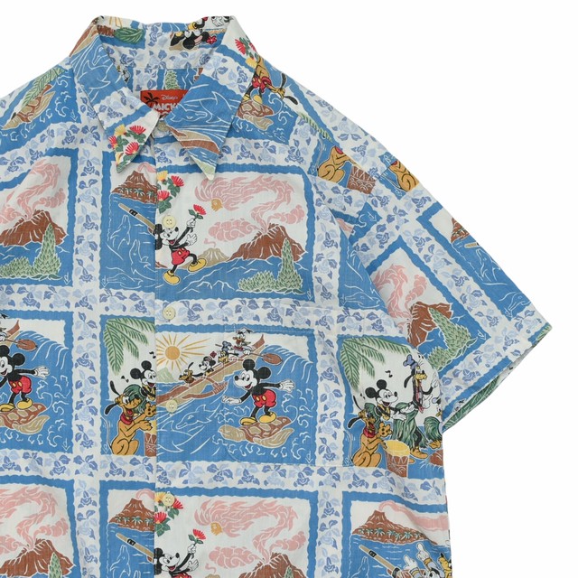 Reyn Spooner × Disney aloha shirt Made in USA
